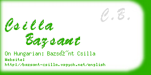 csilla bazsant business card